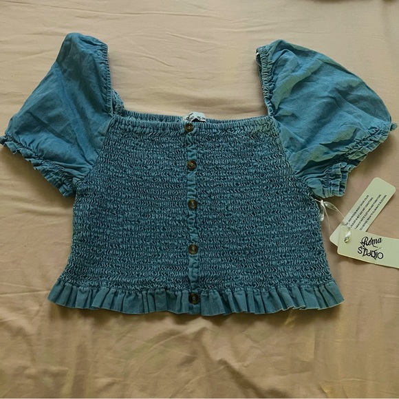 Tops - Denim Crop Top
